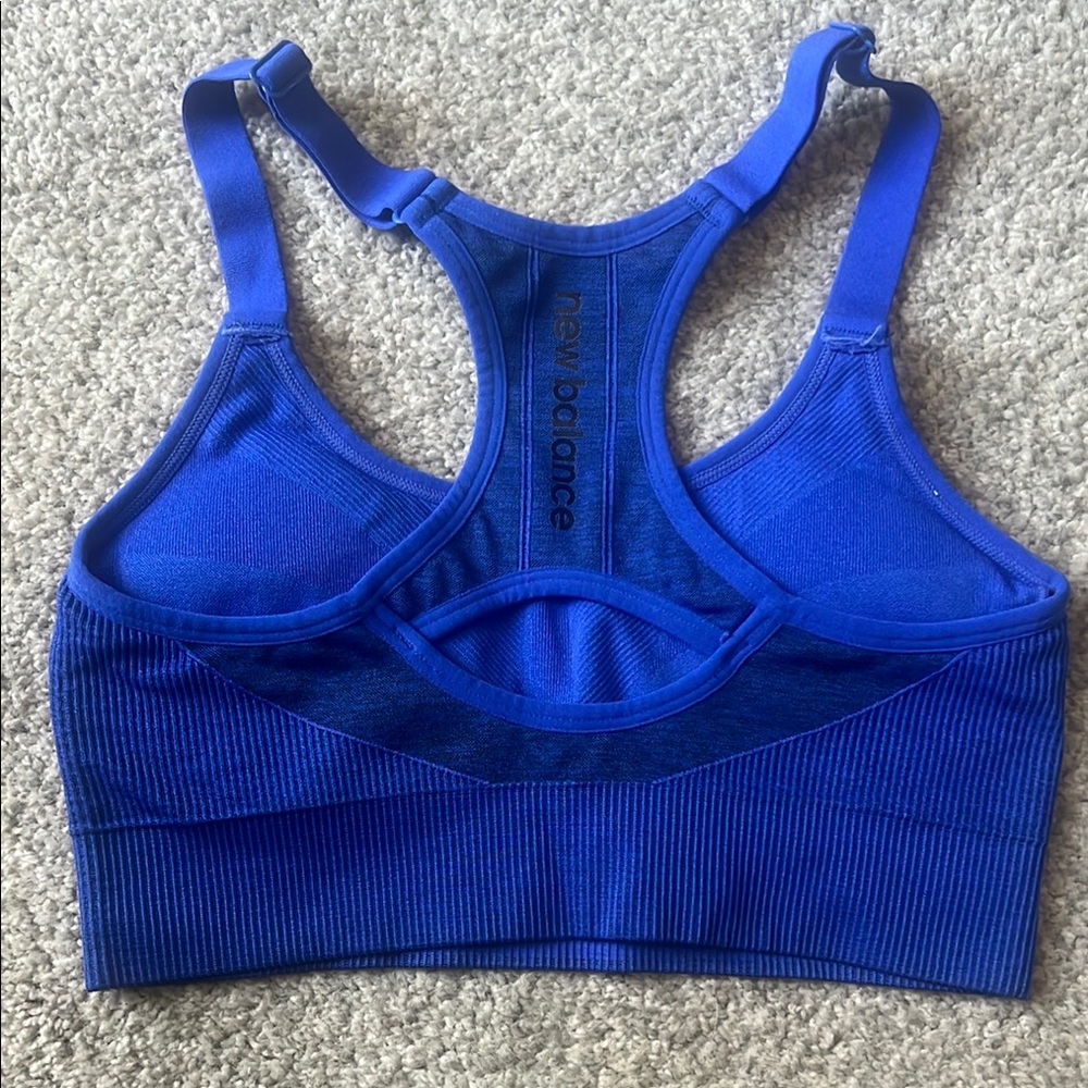 New Balance Women's Blue Sports Bra - Picture 2 of 5